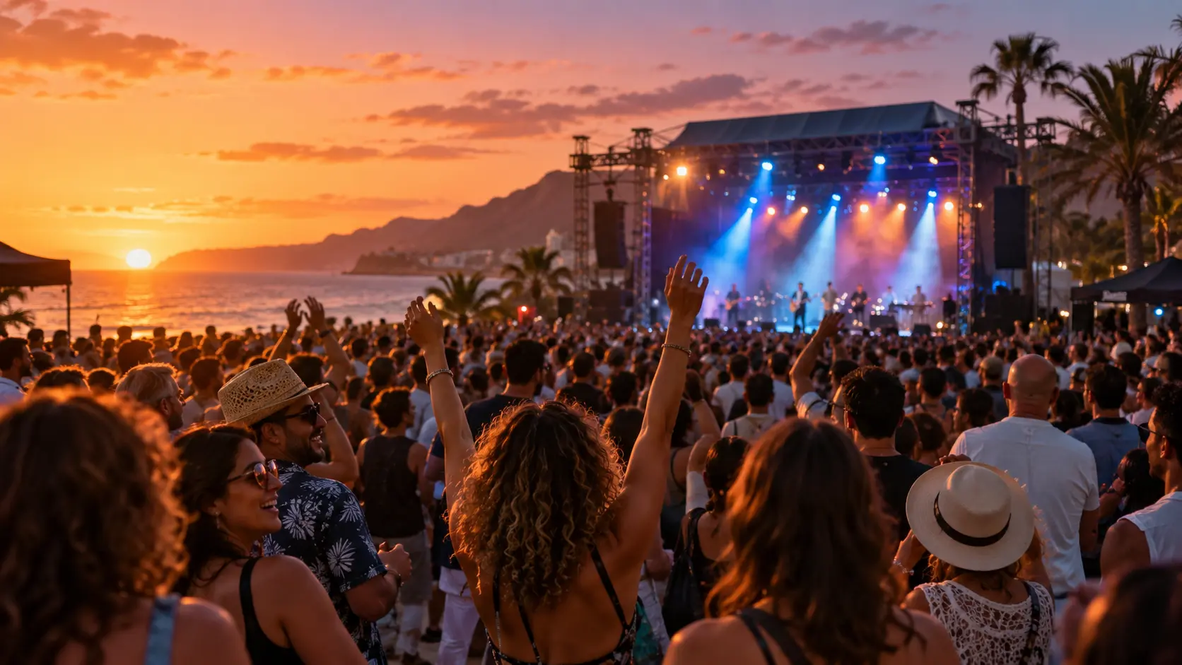 Público en un evento musical al aire libre
